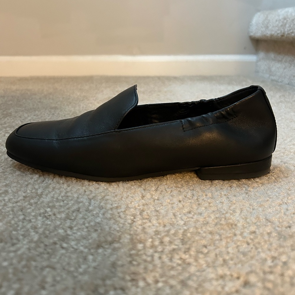 Eileen Fisher Black Leather Loafers